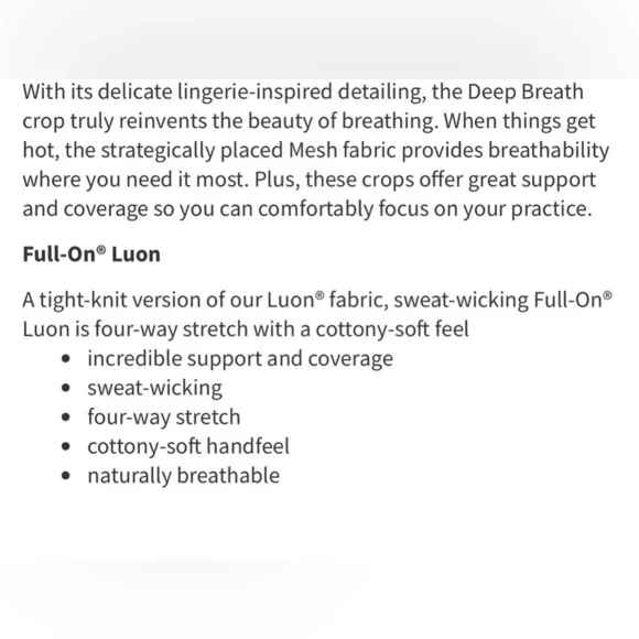 Lululemon Deep Breath Crop 21" Iced Wave White Black - Picture 8 of 13